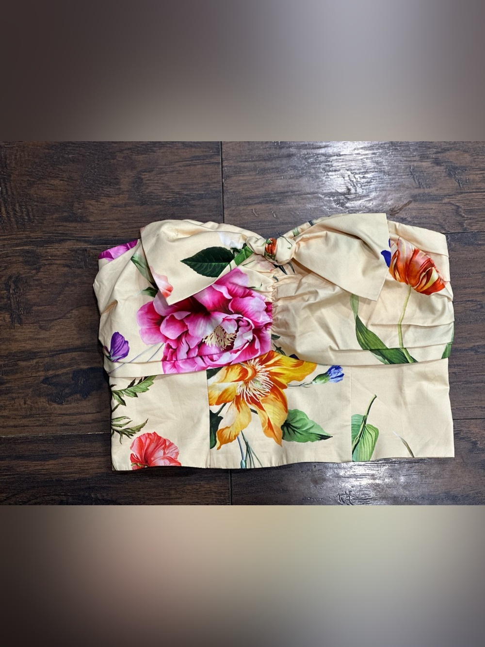 NWT EXPRESS BEAUTIFUL BOTANICAL FLORAL TUBE TOP - Picture 5 of 8